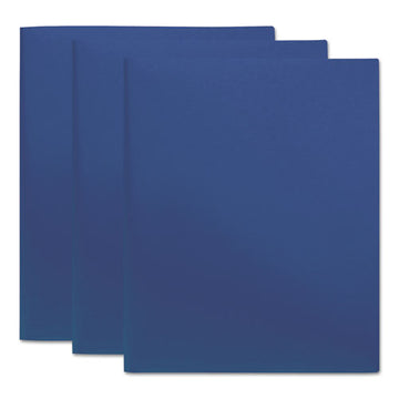 Universal® Two-pocket Plastic Folders, 100-sheet Capacity, 11 X 8.5, Royal Blue, 10-pack freeshipping - TVN Wholesale